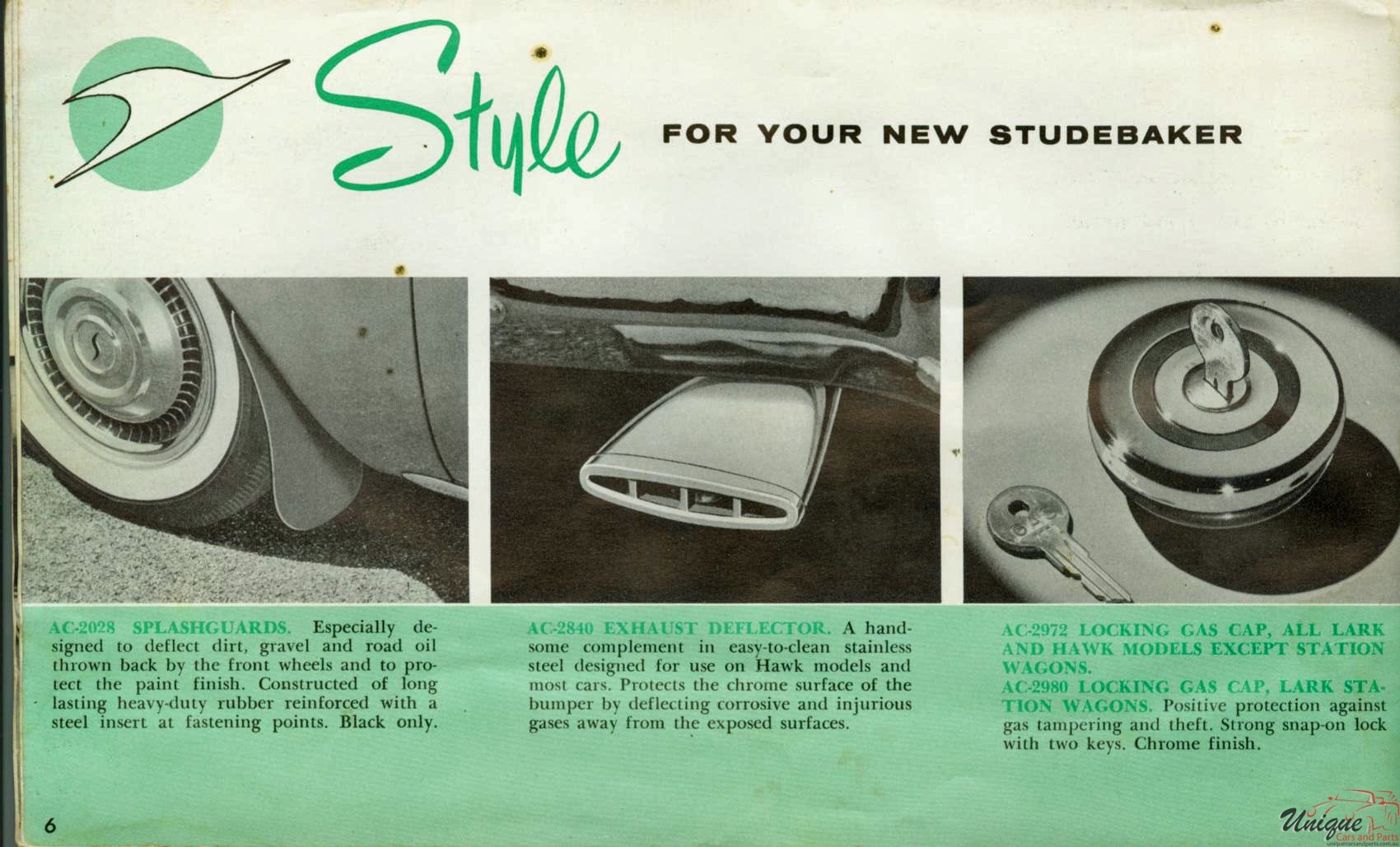 1961 Studebaker Lark Accessories Booklet Page 8